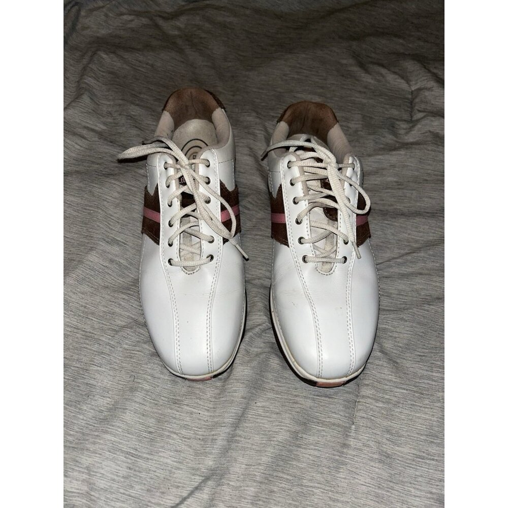 Etonic Women’s White Athletic Outdoor Preppy Lace Up Golf Shoes Size 8 - Picture 4 of 8